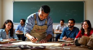 dans une classe dans institut pas dans atelier